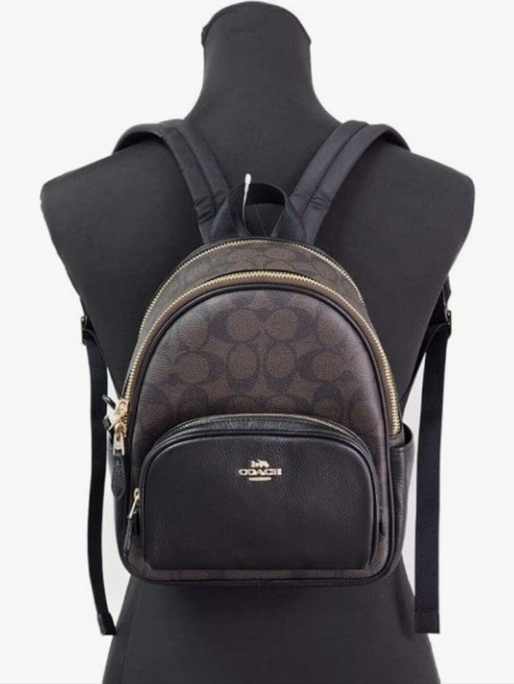 Coach Women's Mini Court Backpack, Brown And Black